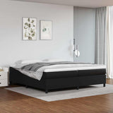 vidaXL Boxspring bed kunstleer zwart 80x200 cm