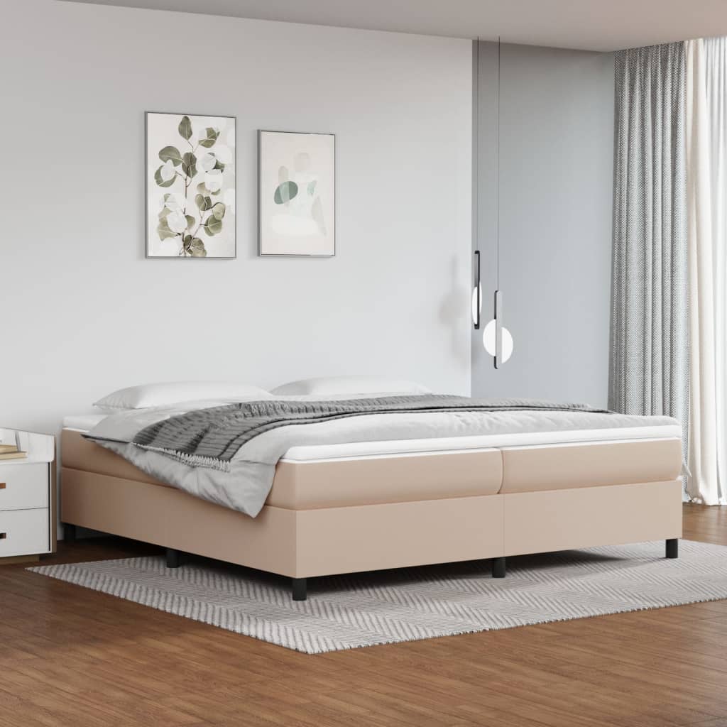vidaXL Boxspring bed kunstleer zwart 80x200 cm