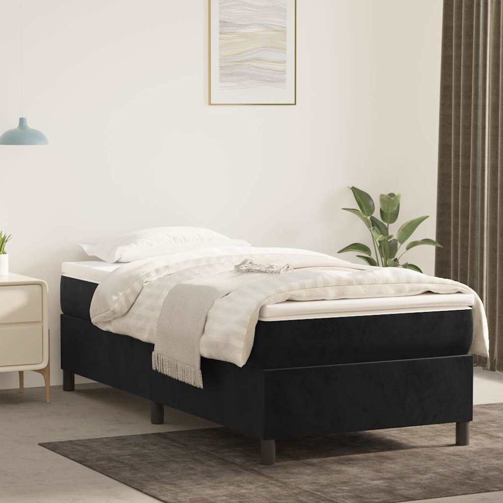 vidaXL Boxspring bed 80x200 cm fluweel lichtgrijs