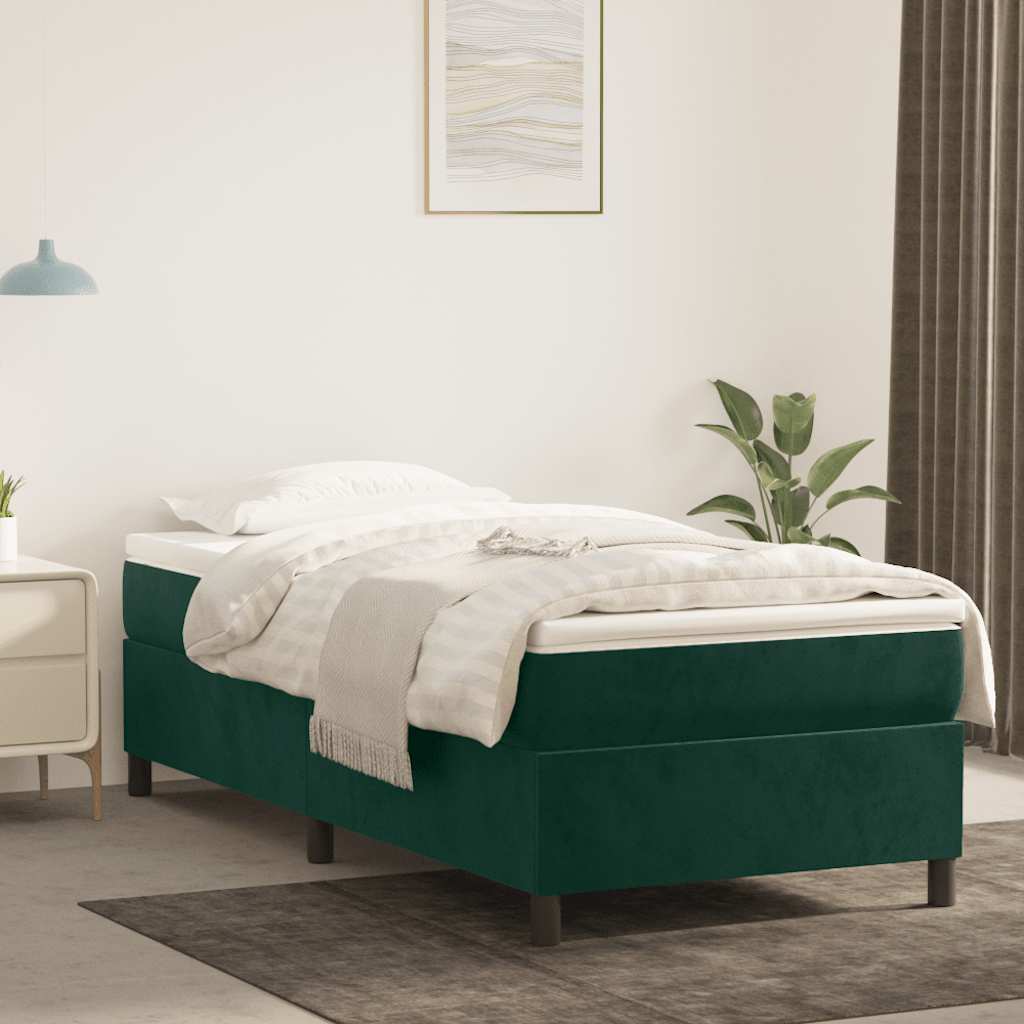 vidaXL Boxspring bed 80x200 cm fluweel lichtgrijs