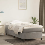 vidaXL Boxspring bed 80x200 cm fluweel lichtgrijs
