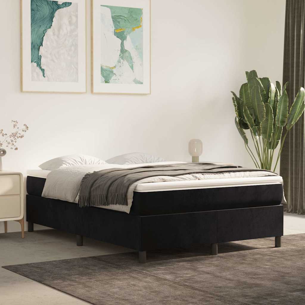 vidaXL Boxspring bed 80x200 cm fluweel lichtgrijs
