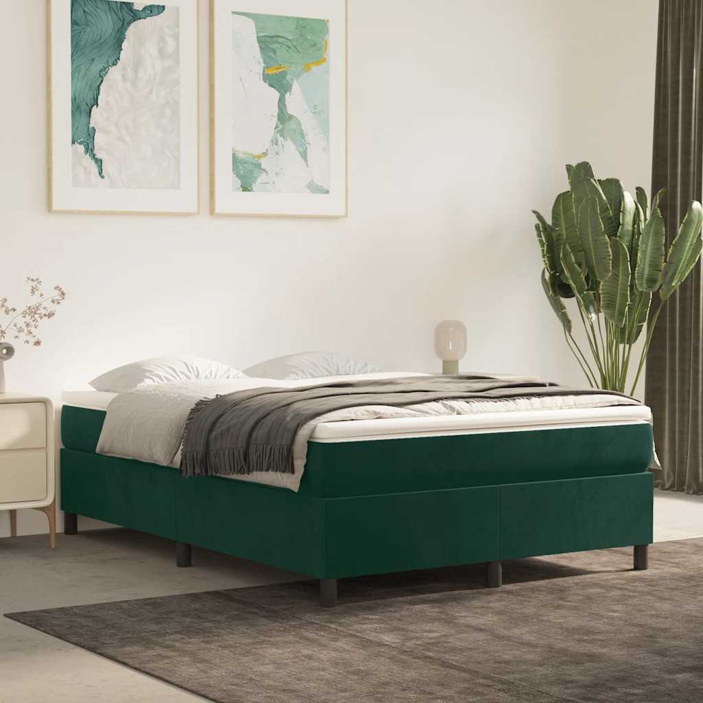 vidaXL Boxspring bed 80x200 cm fluweel lichtgrijs