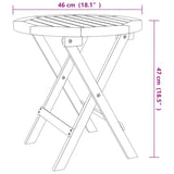 vidaXL Bistrotafel Ø46x47 cm massief acaciahout