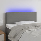 vidaXL Hoofdbord LED 80x5x78/88 cm stof lichtgrijs