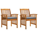 vidaXL Garden Chairs 4 pcs with cushions, solid acacia wood
