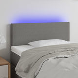 vidaXL Hoofdbord LED 80x5x78/88 cm stof lichtgrijs