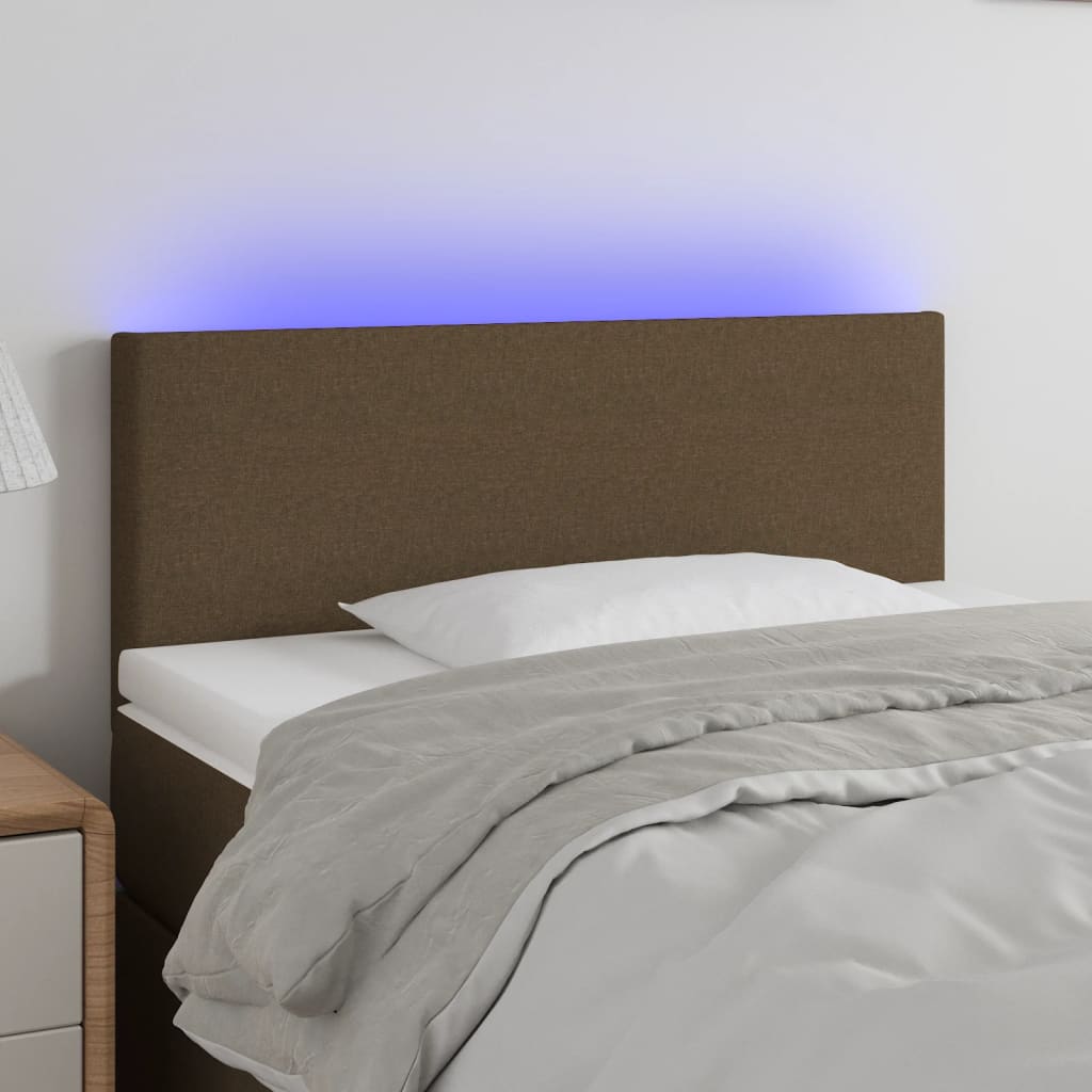 vidaXL Hoofdbord LED 80x5x78/88 cm stof lichtgrijs