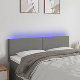 vidaXL Hoofdbord LED 80x5x78/88 cm stof lichtgrijs