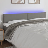 vidaXL Hoofdbord LED 80x5x78/88 cm stof lichtgrijs