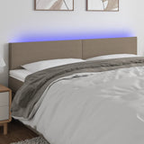 vidaXL Hoofdbord LED 80x5x78/88 cm stof lichtgrijs