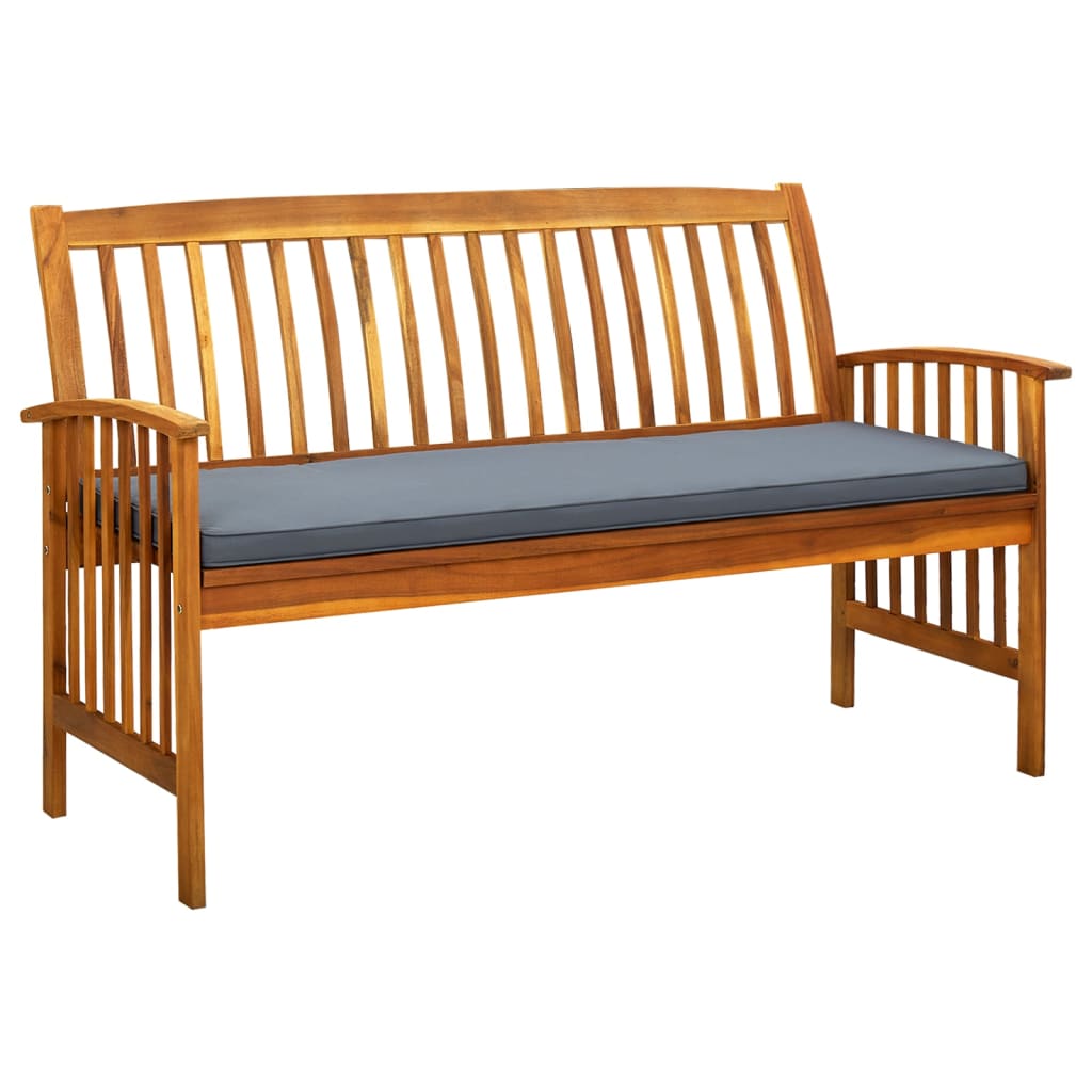 vidaXL Garden Bench with Cushion 119 cm Solid Acacia Wood