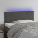 vidaXL Hoofdbord LED 80x5x78/88 cm fluweel lichtgrijs