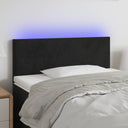 vidaXL Hoofdbord LED 80x5x78/88 cm fluweel lichtgrijs
