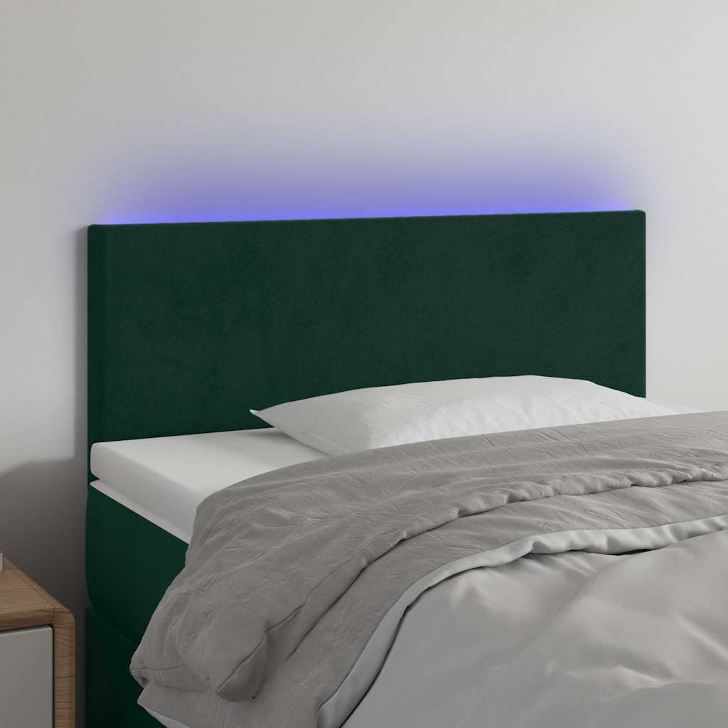 vidaXL Hoofdbord LED 80x5x78/88 cm fluweel lichtgrijs