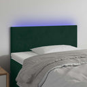 vidaXL Hoofdbord LED 80x5x78/88 cm fluweel lichtgrijs