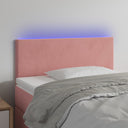 vidaXL Hoofdbord LED 80x5x78/88 cm fluweel lichtgrijs