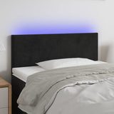 vidaXL Hoofdbord LED 80x5x78/88 cm fluweel lichtgrijs