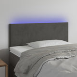 vidaXL Hoofdbord LED 80x5x78/88 cm fluweel lichtgrijs