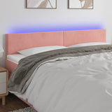 vidaXL Hoofdbord LED 80x5x78/88 cm fluweel lichtgrijs