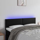 vidaXL Headboard LED 80x5x78/88 cm faux leather black