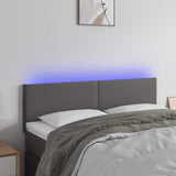 vidaXL Headboard LED 80x5x78/88 cm faux leather black