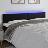 vidaXL Headboard LED 80x5x78/88 cm faux leather black