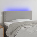 vidaXL Headboard LED 80x5x78/88 cm fabric light grey