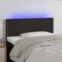 vidaXL Headboard LED 80x5x78/88 cm fabric light grey