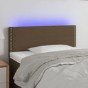 vidaXL Headboard LED 80x5x78/88 cm fabric light grey