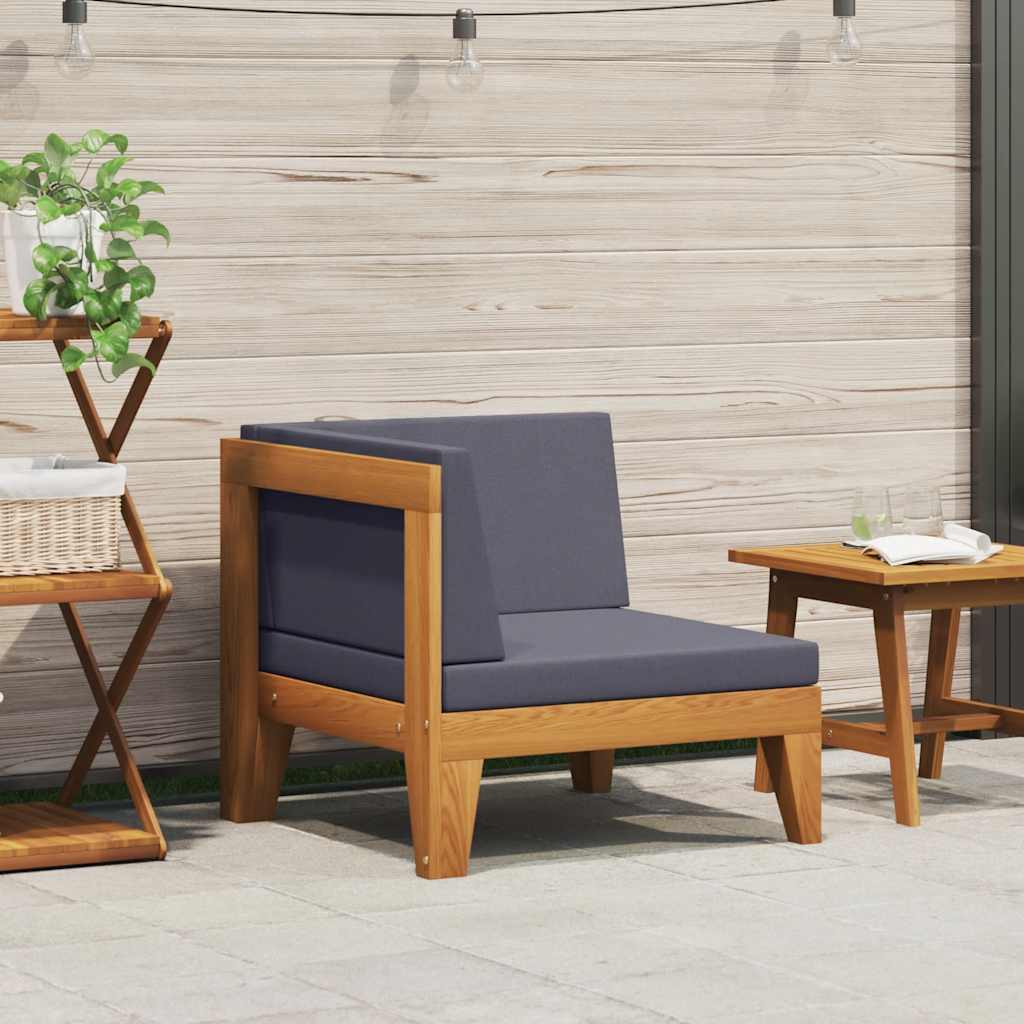 vidaXL 2-delige Loungeset met kussens massief acaciahout