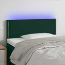 vidaXL Hoofdbord LED 80x5x78/88 cm fluweel lichtgrijs