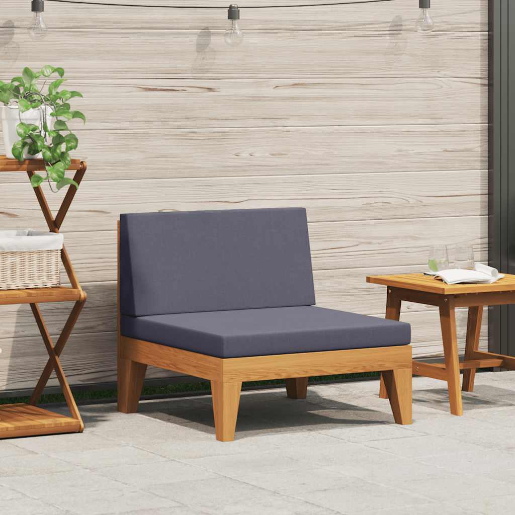 vidaXL 2-delige Loungeset met kussens massief acaciahout