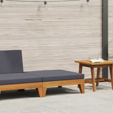 vidaXL 2-delige Loungeset met kussens massief acaciahout