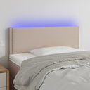 vidaXL Headboard LED 80x5x78/88 cm faux leather black