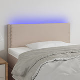 vidaXL Headboard LED 80x5x78/88 cm faux leather black