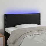 vidaXL Headboard LED 80x5x78/88 cm faux leather black