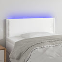 vidaXL Headboard LED 80x5x78/88 cm faux leather black