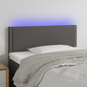 vidaXL Headboard LED 80x5x78/88 cm faux leather black