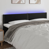 vidaXL Headboard LED 80x5x78/88 cm faux leather black