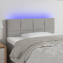 vidaXL Headboard LED 80x5x78/88 cm fabric light grey