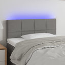 vidaXL Headboard LED 80x5x78/88 cm fabric light grey