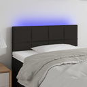 vidaXL Headboard LED 80x5x78/88 cm fabric light grey
