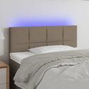 vidaXL Headboard LED 80x5x78/88 cm fabric light grey