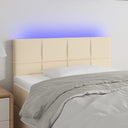vidaXL Headboard LED 80x5x78/88 cm fabric light grey