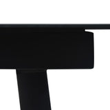 vidaXL Tuintafel 80x80x74 cm staal en glas zwart