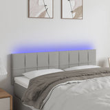 vidaXL Hoofdbord LED 80x5x78/88 cm stof lichtgrijs