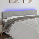 vidaXL Hoofdbord LED 80x5x78/88 cm stof lichtgrijs