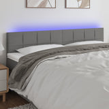 vidaXL Hoofdbord LED 80x5x78/88 cm stof lichtgrijs