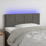 vidaXL Hoofdbord LED 80x5x78/88 cm fluweel lichtgrijs